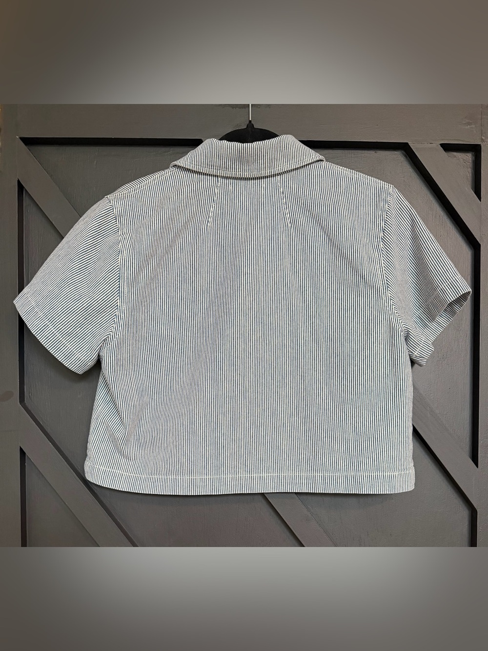 J.Crew Striped Denim Shirt & Mini Skirt Matching Set (Size 4 & 26) - Picture 7 of 14